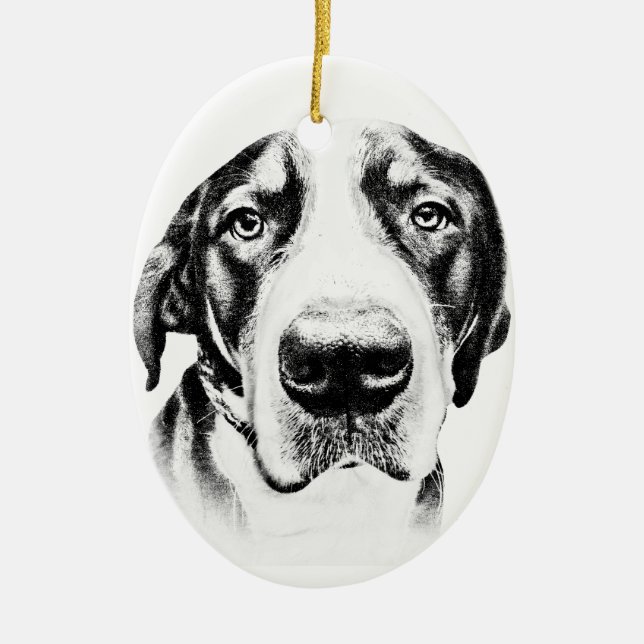 Greater Swiss Mountain Dog Ceramic Tree Decoration (Front)