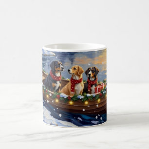 Greater Swiss Mountain Dog Christmas Boat Holiday Coffee Mug