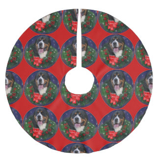 Greater Swiss Mountain Dog Christmas Brushed Polyester Tree Skirt