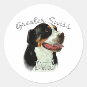 Greater Swiss Mountain Dog Dad 2 Classic Round Sticker