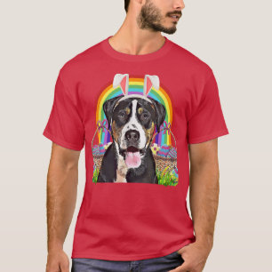 Greater Swiss Mountain Dog Easter Bunny Egg Hunt  T-Shirt