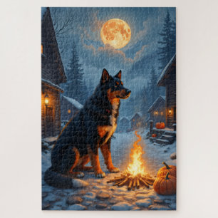 Greater Swiss Mountain Dog Haunted Halloween Jigsaw Puzzle