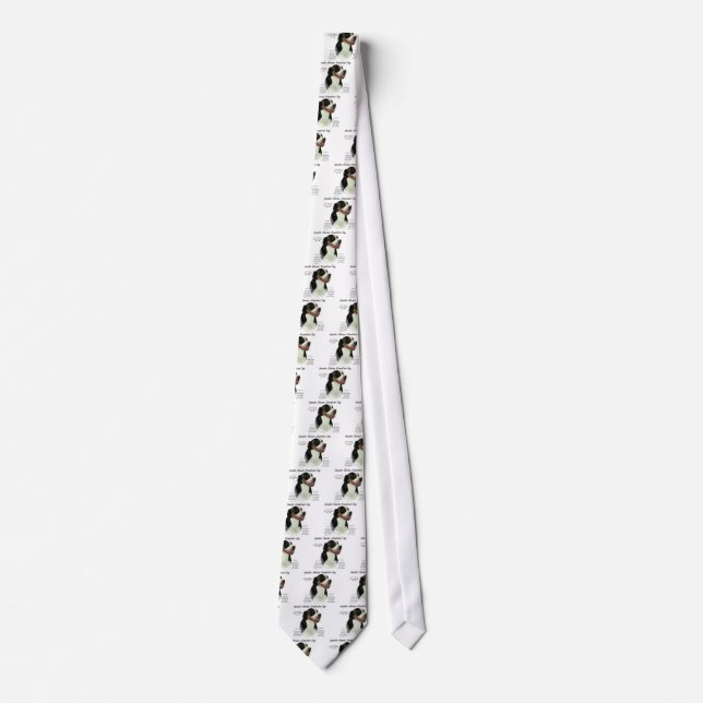 Greater Swiss Mountain Dog History Design Tie (Front)