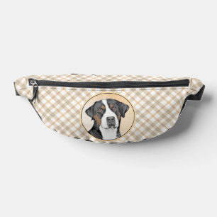 Greater Swiss Mountain Dog Painting Original Art Bum Bags