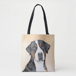 Greater Swiss Mountain Dog Painting - Original Art Tote Bag