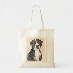 Greater Swiss Mountain Dog Painting - Original Art Tote Bag