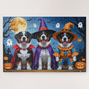 Greater Swiss Mountain Dog Pumpkin Halloween Funny Jigsaw Puzzle