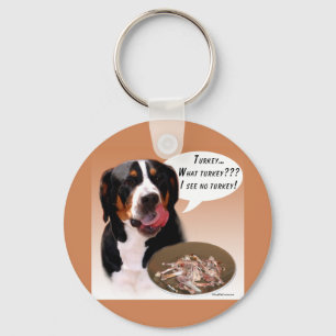Greater Swiss Mountain Dog Turkey Key Ring