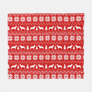 Greater Swiss Mountain Dogs Christmas Swissys Fleece Blanket