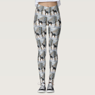 Greater Swiss Mountain Let It Snow Christmas Leggings