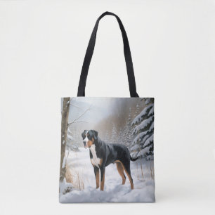 Greater Swiss Mountain Let It Snow Christmas Tote Bag