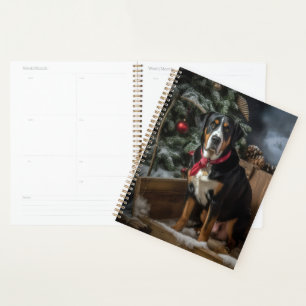 Greater Swiss Mountain Snowy Sleigh Christmas Planner