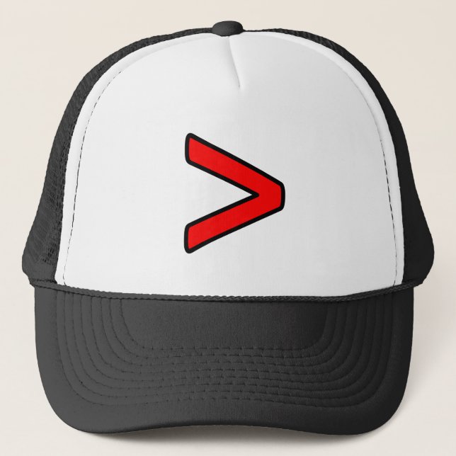 Greater-than cap (Front)