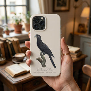 Greater Vasa Parrot, Coracopsis Vasa Illustration iPhone 13 Pro Max Case