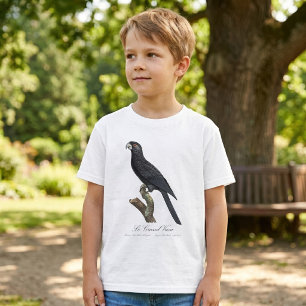 Greater Vasa Parrot, Coracopsis Vasa Illustration T-Shirt