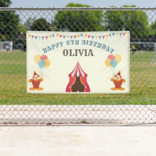 GREATEST 5TH  Birthday Party Circus THEME Banner