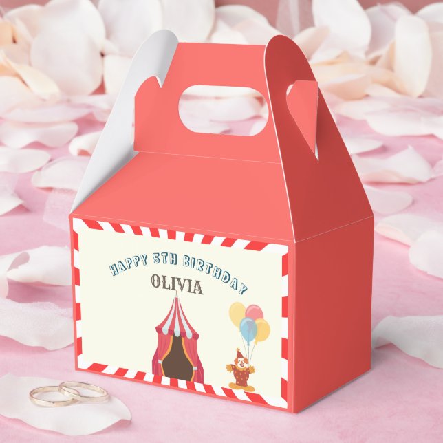 GREATEST 5TH  Birthday Party Circus THEME Favour Box (Wedding)