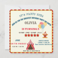 GREATEST 5TH Birthday Party Circus THEME