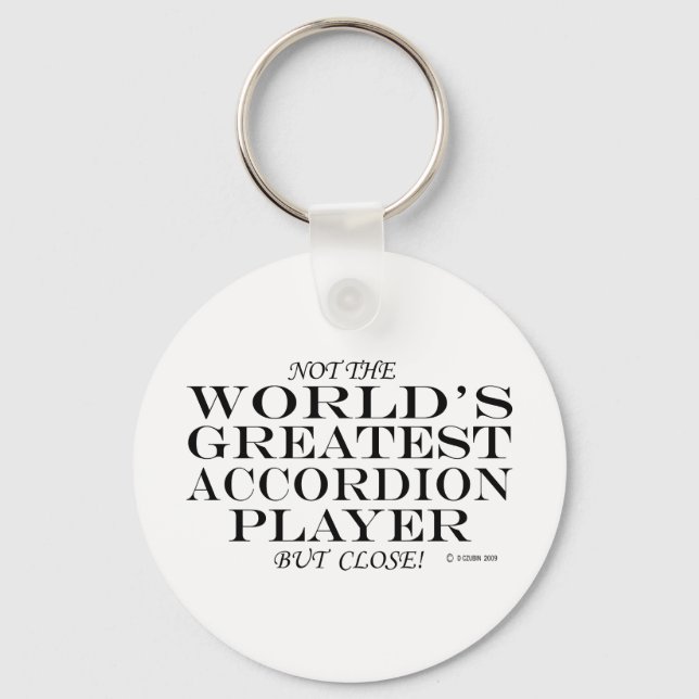 Greatest Accordion Player Close Key Ring (Front)