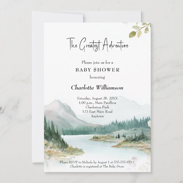 Greatest Adventure Baby Shower Invitation (Front)