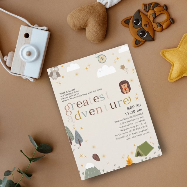 Greatest Adventure Gender Neutral Baby Shower Invitation (Creator Uploaded)