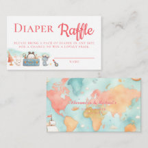 Greatest Adventure Pink Diaper Raffle Baby Shower