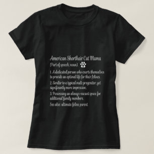 Greatest American Shorthair Cat Dad Typography T-Shirt