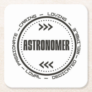 Greatest Astronomer Square Paper Coaster