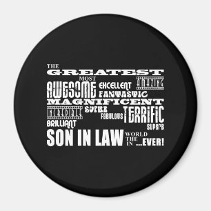 Greatest Best Sons in Law Birthday & Wedding Party Magnet