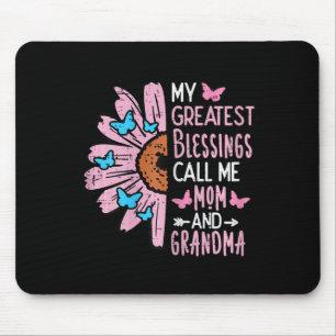 Greatest Blessings Call Me Mum Grandma Mothers Day Mouse Pad