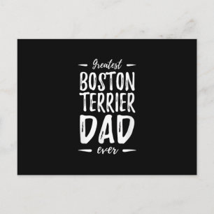 Greatest Boston Terrier Dad Funny Dog Dad Gift Holiday Postcard