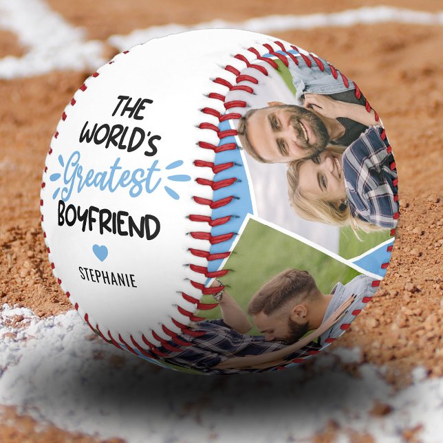 Greatest Boyfriend Photo Baseball Gift (Creator Uploaded)
