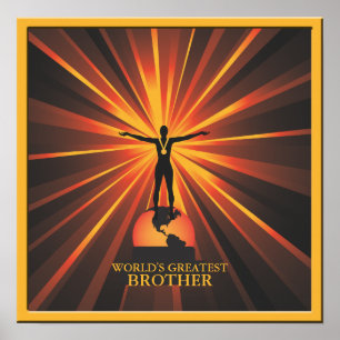 Greatest Brother Trophy Award Poster Template