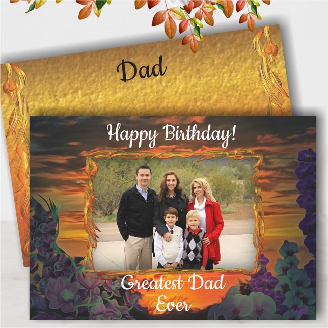 Greatest Dad Birthday Sunset 2584 Card (Creator Uploaded)