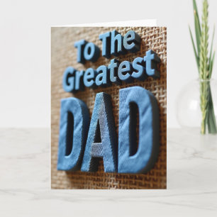 Greatest Dad Block Letter Card