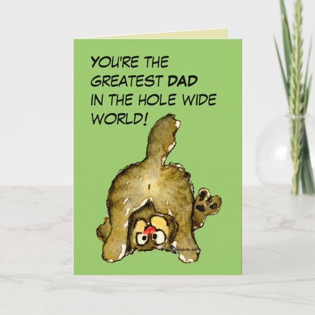 Greatest Dad Cat Card (Front)