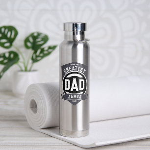 Greatest Dad Ever Modern Father's Day Gift Water Bottle