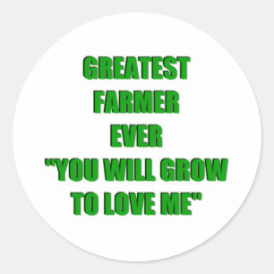 Greatest Farmer Ever Classic Round Sticker