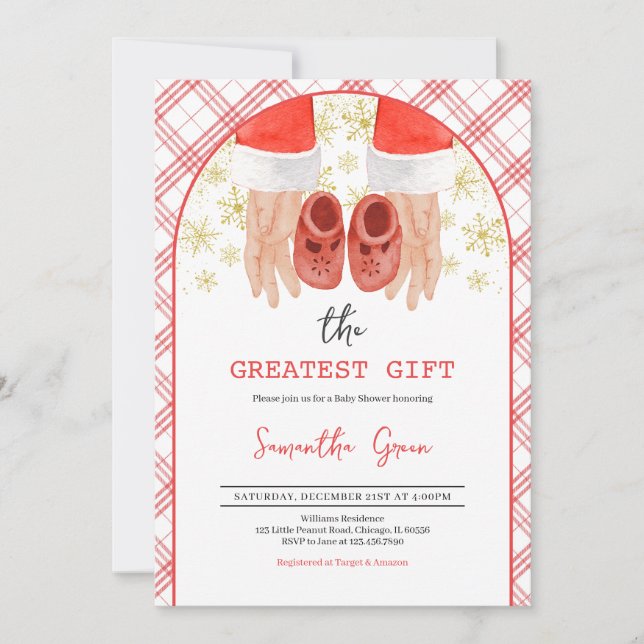 Greatest Gift Baby Shower Invitation (Front)