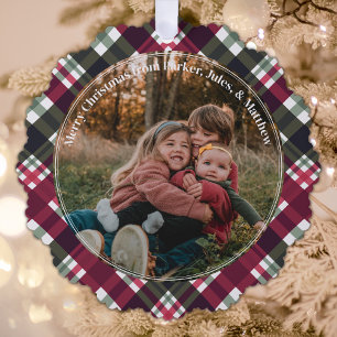 Greatest Gift is Family Christmas Photo Tree Decoration Card