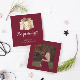 Greatest Gift Winter Photo Pregnancy Announcement