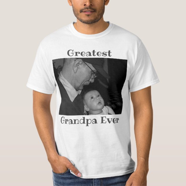 Greatest Grandpa Ever Family photo Create Your Own T-Shirt (Front)