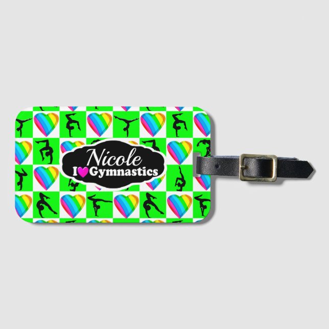 GREATEST GYMNAST DESIGN LUGGAGE TAG (Front Horizontal)