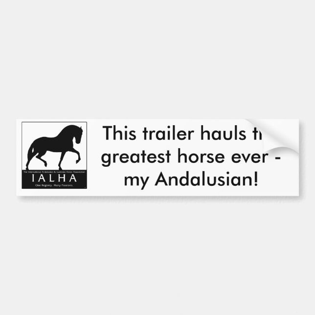 Greatest Horse Bumper Sticker (Front)