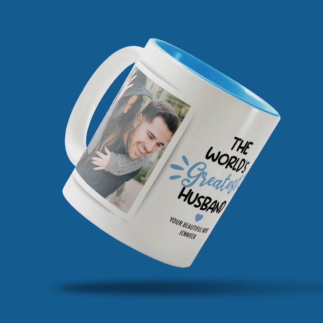 Greatest Husband 2 Photo Two-Tone Coffee Mug (Creator Uploaded)