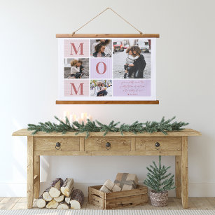 Greatest Mum   Colour Block Photo Collage Hanging Tapestry