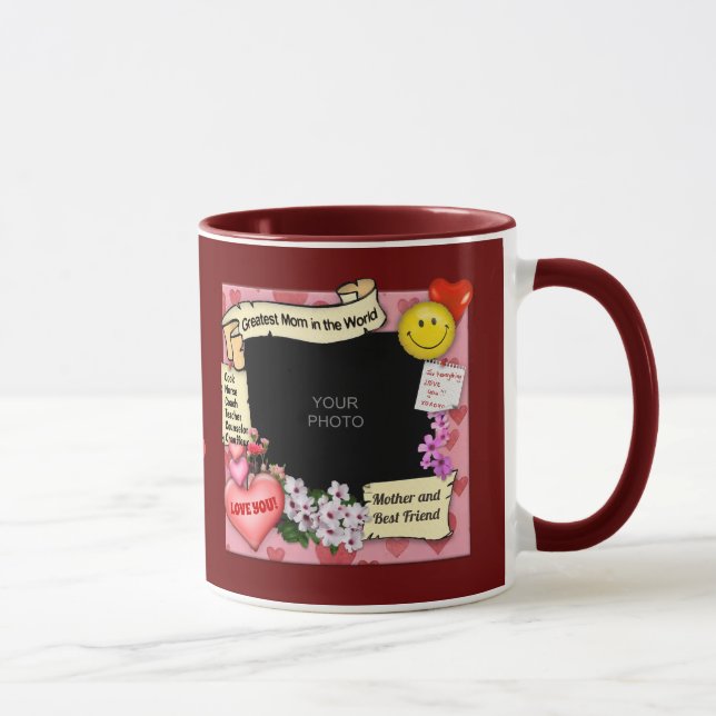 Greatest Mum (customisable) Photo Mug (Right)