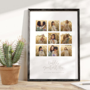 Greatest Mum multi photo elegant stylish Poster