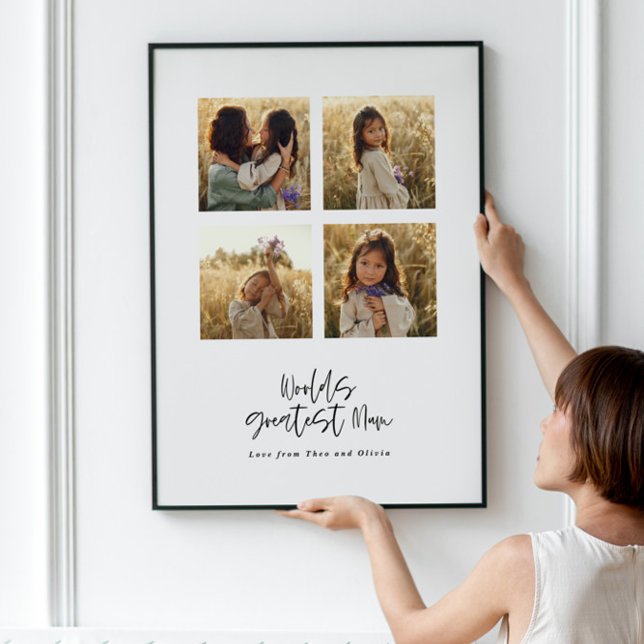 Greatest Mum multi photo elegant stylish Poster (Creator Uploaded)