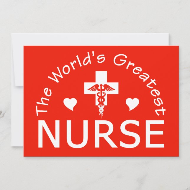 Greatest Nurse invitation, customise Invitation (Front)